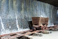 Historic wooden salt extraction machine Royalty Free Stock Photo