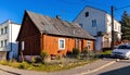 Historic wooden town house at Bednarska street in old town quarter of Sedziszow Malopolski town of Podkarpacie region in Poland