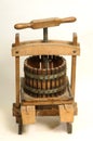 The historic wooden wine press