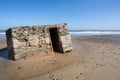 Historic WW2 military defence building on the east coast of England Royalty Free Stock Photo