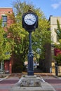 Historic Ypsilanti Street Clock with Commemorative Plaques