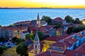 Historic Zadar skyline evening view Royalty Free Stock Photo