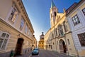 Historic Zagreb upper town street Royalty Free Stock Photo