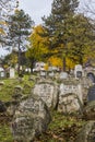 Historical abandoned Jewish Cemetery in Sarajevo. Bosnia and Herzegovina