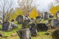 Historical abandoned Jewish Cemetery in Sarajevo. Bosnia and Herzegovina