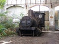 Historical abandoned steam locomotive