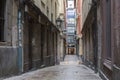 Historical alley in Bilbao, basque contry, Europe