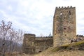 Historical Ananuri Fortified Castle on the Aragvi River. Georgia