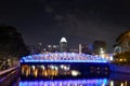 Singapore Anderson Bridge Illuminated at Night