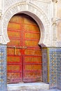 Historical in antique building door morocco style africa wood