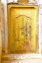 Historical in antique building door yellow