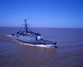 ara, argentine navy destroyer, year 1982 malvinas war, falkland sailing in atlantic ocean Royalty Free Stock Photo