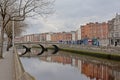 Historical arch bridge over river Liffey, Dublin