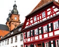 Historical architecture in baroque town Amorbach, Germany Royalty Free Stock Photo