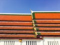 Historical architecture building roof layering detail temple wat mahathat