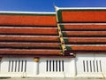 Historical architecture building roof layering detail temple wat mahathat