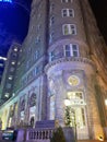 Historical architecture hotel condos brick mortar Gray historical lights Christmas Atlanta