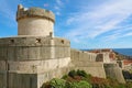 Historical architecture in old town Dubrovnik, famous city walls landmark in Croatia, Europe Royalty Free Stock Photo