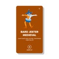 historical bard jester medieval vector Royalty Free Stock Photo