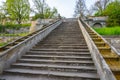 Historical baroque staircase with water cascades in Kuks