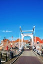 Historical bascule bridge in Enkhuizen, Netherlands