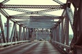 The historical Bayview Bridge that spans over the Sturgeon Bay body of water Royalty Free Stock Photo