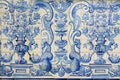 Historical blue tiles from oriental china/ asia Royalty Free Stock Photo