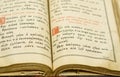 Historical book of Psalms Close-up View/ Royalty Free Stock Photo