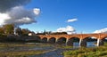 Historical bridge, Kuldiga, Latvia. Royalty Free Stock Photo