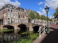 Historical bridge in Leiden, Holland
