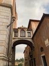 Historical bridge overhead at Piazza del Campidoglio - The Capitoline Hill, Rome, Italy Royalty Free Stock Photo