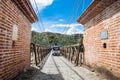 The historical Bridge of the West a a suspension bridge declared Colombian National Monument built in 1887 over the Cauca River