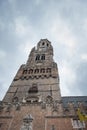 Historical Bruges Belfry from below - historical landmark Royalty Free Stock Photo