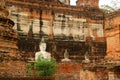 Historical Buddha Images in Wat Yai Chai Mongkhon Ancient Temple, Ayutthaya Historical Park, Thailand Royalty Free Stock Photo