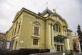 Historical building of Chernivtsi Music and Drama Theater in CHERNIVTSI, UKRAINE. December 2021