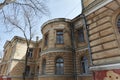 Historical building with decor on the facade. Odessa, Ukraine