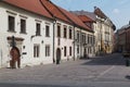 Historical building facade in Krakow, Poland