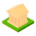 Historical building icon isometric vector. Theatre theater museum building