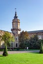 Historical building of the Kiev Polytechnic University Igor Sikorsky. Fragment of the main building of the KPI in the evening.