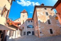 Historical building La Palais de I`Isle in Annecy old town. France Royalty Free Stock Photo