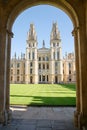 Historical building of Oxford university, All Soul College, Oxfordshire, England Royalty Free Stock Photo