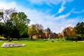 Historical building in the park in city of Bad oeynhausen Royalty Free Stock Photo