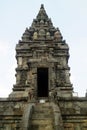 Historical building of the Prambanan temple with many beautiful reliefs, a place for historical tours for local and foreign