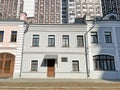 Moscow, Russia, March, 21, 2024. Historical building at 53 Shkolnaya Street, Moscow, as part of the Rogozhskaya Yamskaya Sloboda