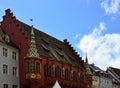 Historical Building at the Square Muensterplatz in the Old Town of Freiburg in Breisgau, Baden - Wuerttemberg Royalty Free Stock Photo