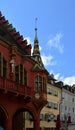 Historical Building at the Square Muensterplatz in the Old Town of Freiburg in Breisgau, Baden - Wuerttemberg Royalty Free Stock Photo