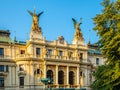 Historical building of Vinohrady Theatre in Prague, Czech Republic