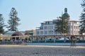 historical buildings in the center of Napier, New Zealand