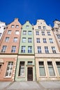 Historical buildings on Dluga street in Gdansk Royalty Free Stock Photo