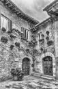 Historical buildings in the old city center of Assisi, Italy Royalty Free Stock Photo